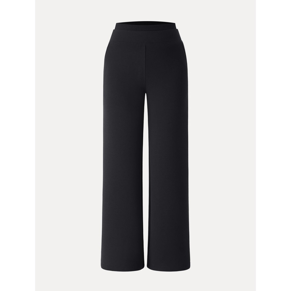 OGL Move FuzzLuxe Double Waistband Straight Leg Pants With Pockets Black Size S